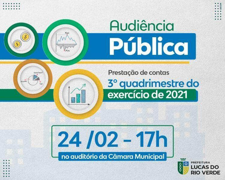 audiencia publica do 3º quadrimestre de 2021 sera nesta quinta feira 24