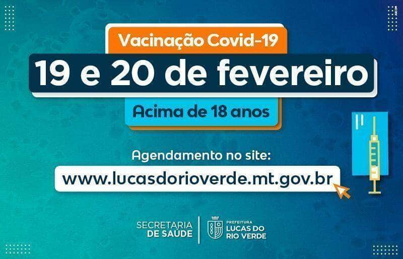 luverdenses com mais de 18 anos poderao tomar vacina contra covid neste sabado e domingo