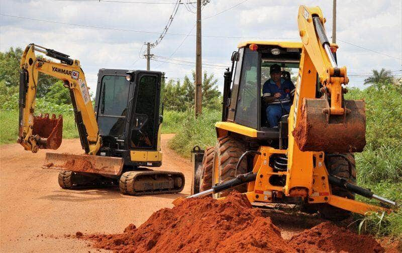 obra do saae amplia rede para abastecimento de agua tratada no bairro industrial