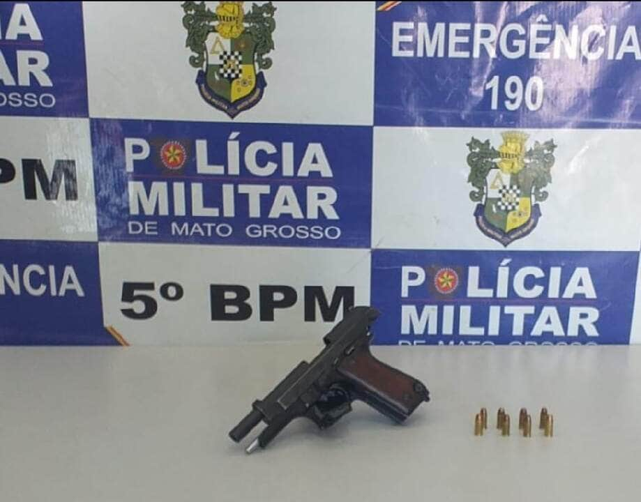 pm prende homem por porte ilegal de arma de fogo