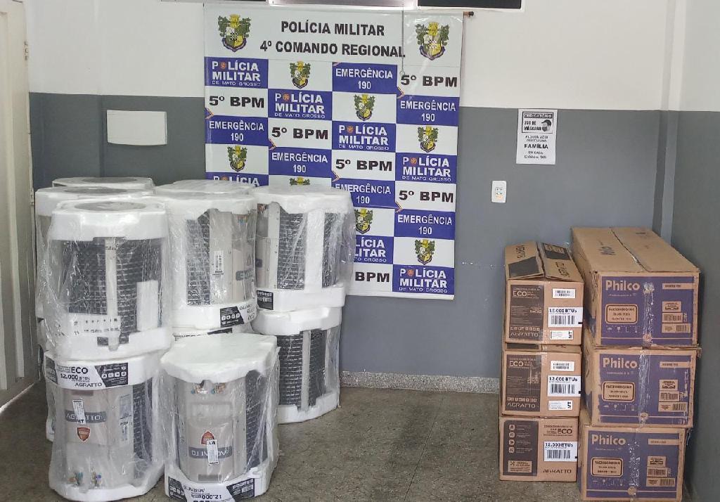 policia militar recupera 15 aparelhos de ar condicionado furtados em rondonopolis