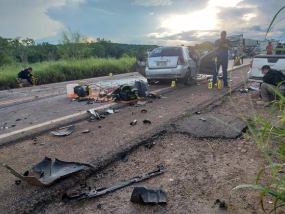 Mãe e filhos morrem em colisão na BR-174 em Mato Grosso