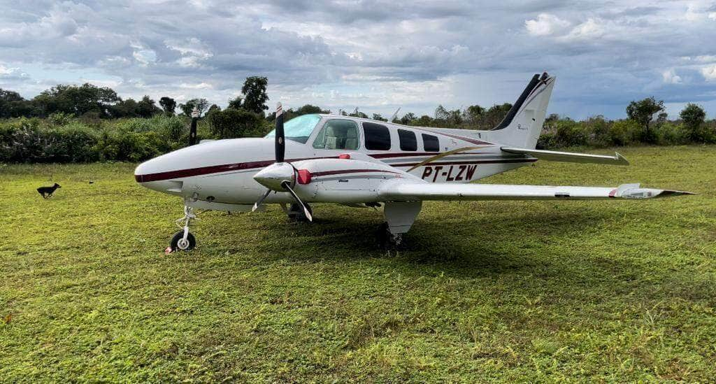 aeronave utilizada para transporte de drogas e apreendida e piloto preso em acao integrada