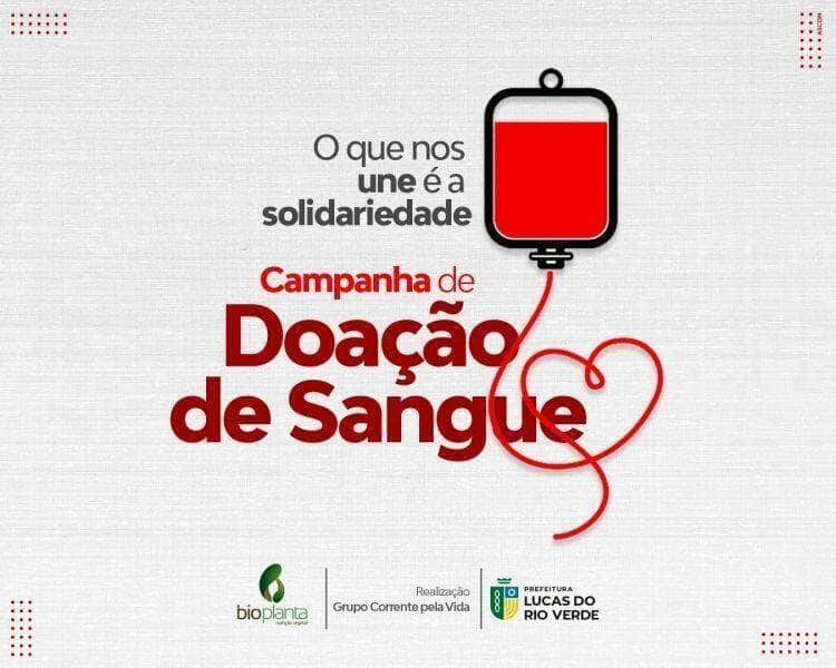 campanha de doacao de sangue foi antecipada para este sabado 12