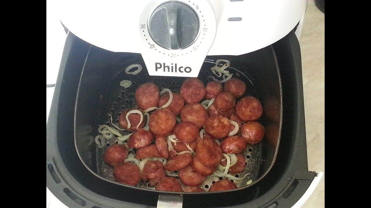 como fazer linguiça na airfryer