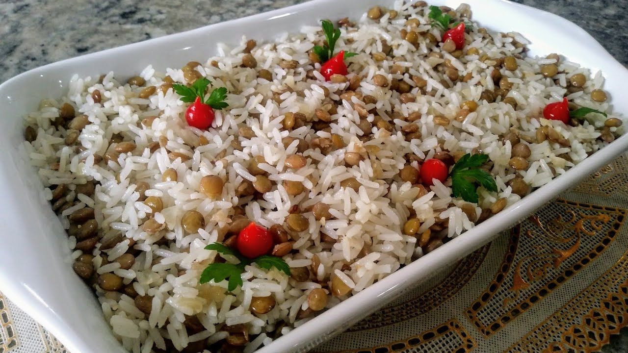 como fazer lentilha com arroz