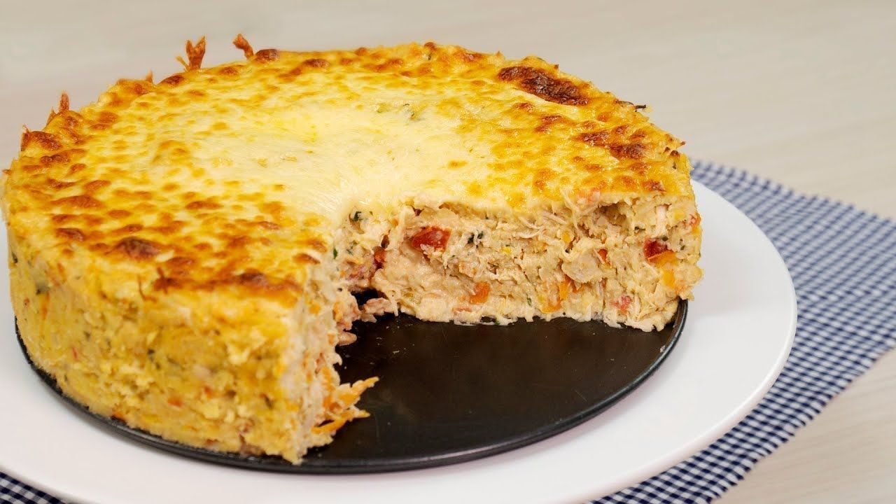 torta de frango low carb