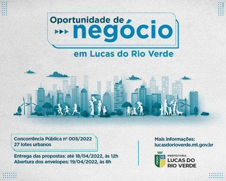 prefeitura publica edital para venda de 27 lotes urbanos em lucas do rio verde