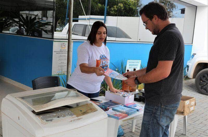 saae de lucas do rio verde realiza coleta de lixo eletronico e oleo de cozinha usado