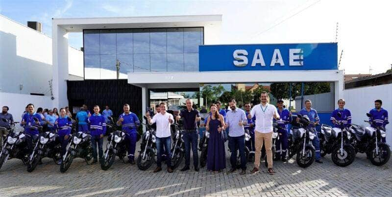 saae de lucas do rio verde reforca frota com novas motocicletas