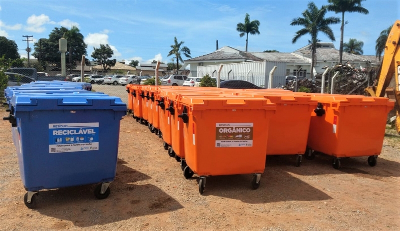 saae recebe 150 novos contentores de residuos para instalacao nas ruas de lucas do rio verde