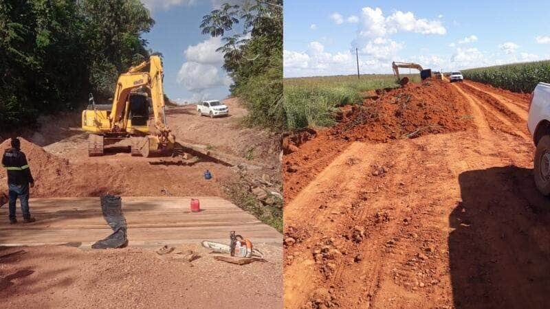 acoes de reparacao sao realizadas em estradas rurais de lucas do rio verde