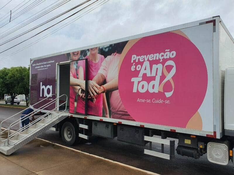 carreta do amor realiza preventivo e mamografia por agendamento em lucas do rio verde