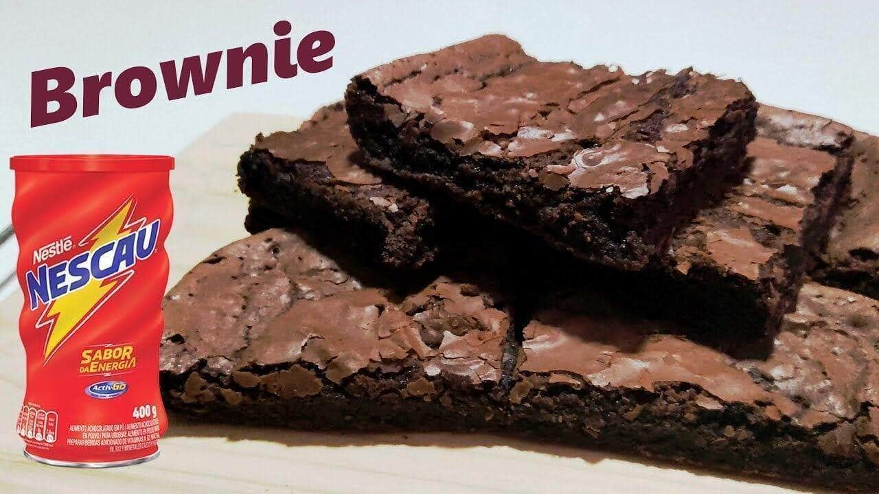 receita de brownie de nescau