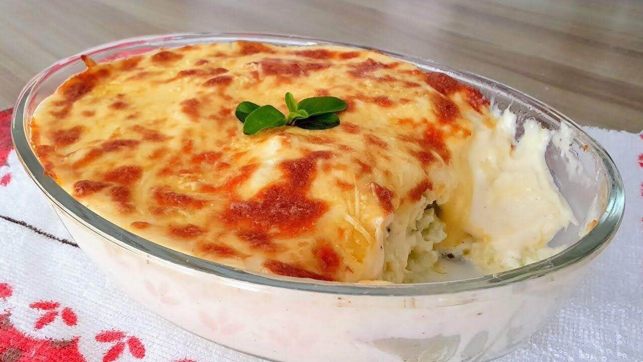 como fazer couve-flor gratinada