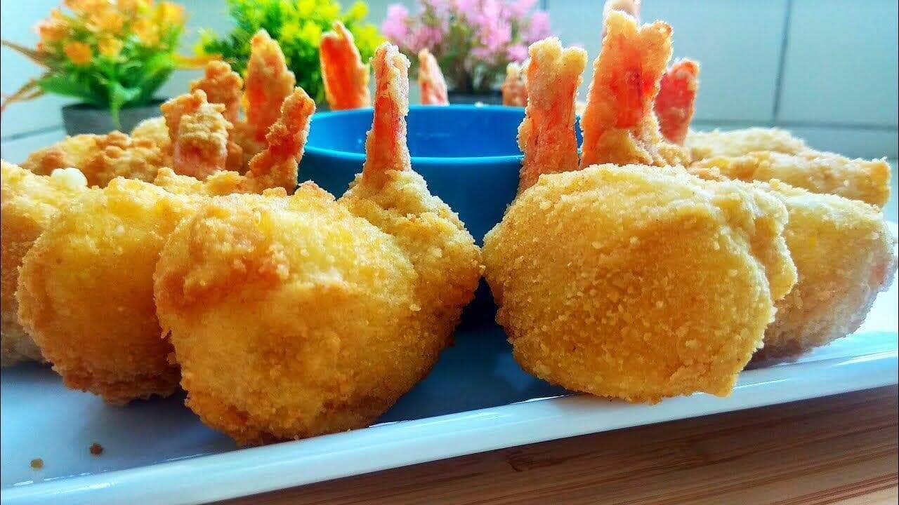 camarão empanado com catupiry