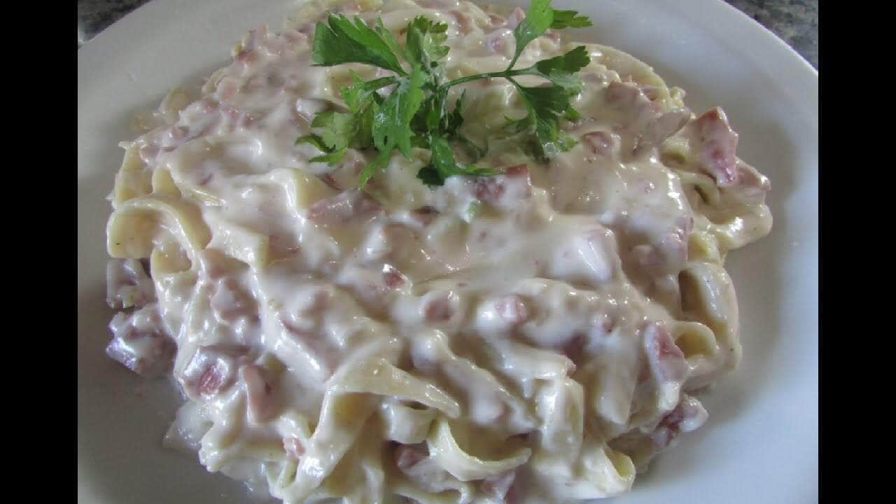 receita de macarrão com molho branco