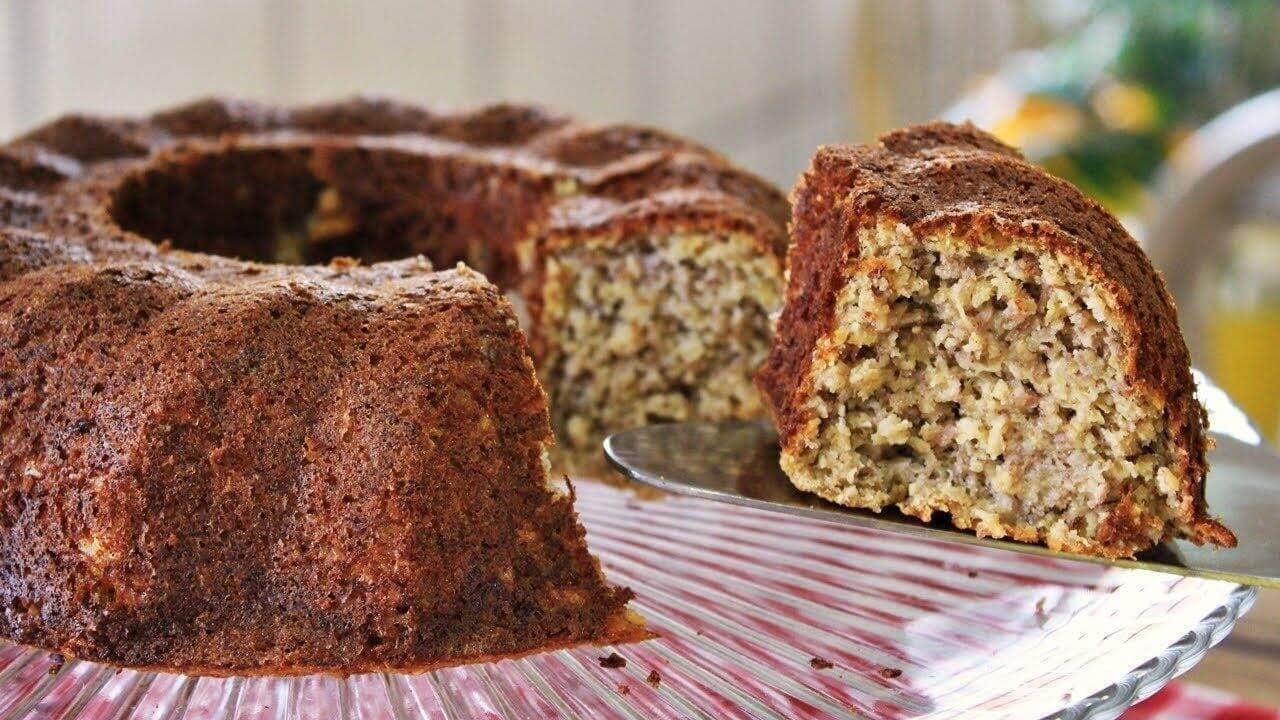 receita de bolo de banana com aveia