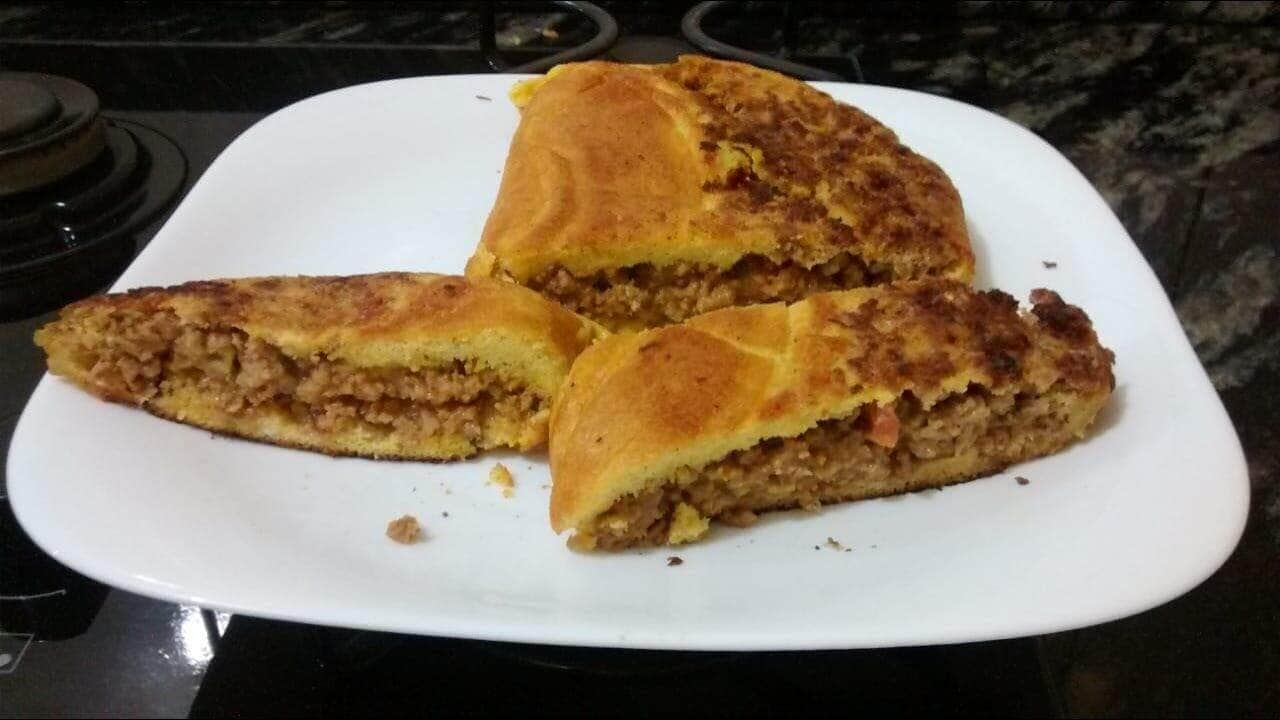 receita de omelete de carne moida