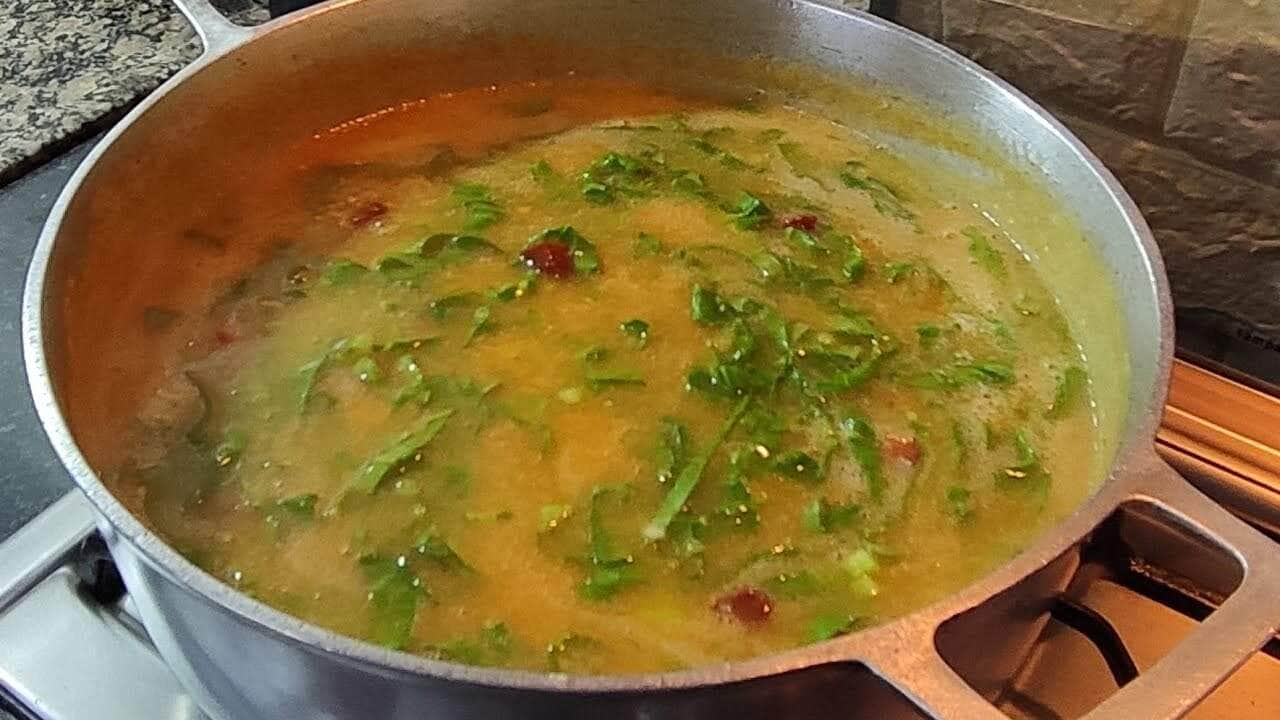 receita de caldo verde com mandioca