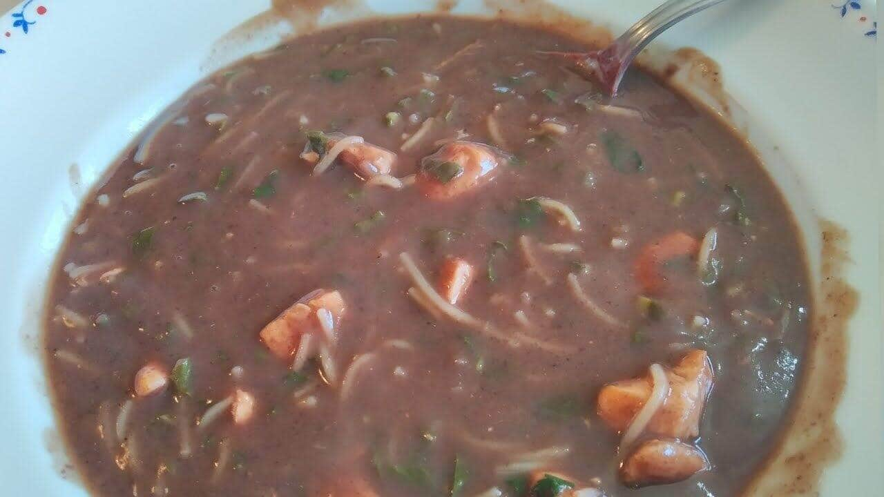 como fazer sopa de feijão com legumes