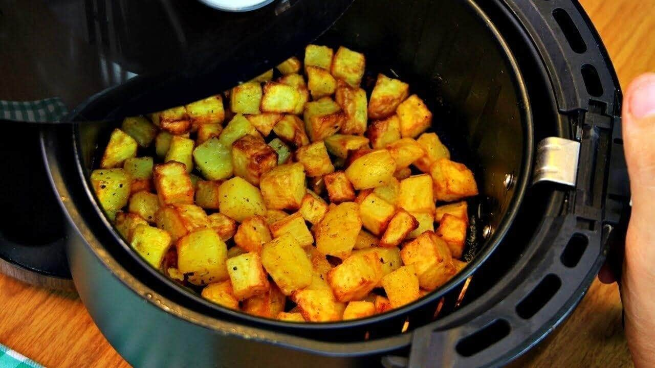 batata corada na airfryer