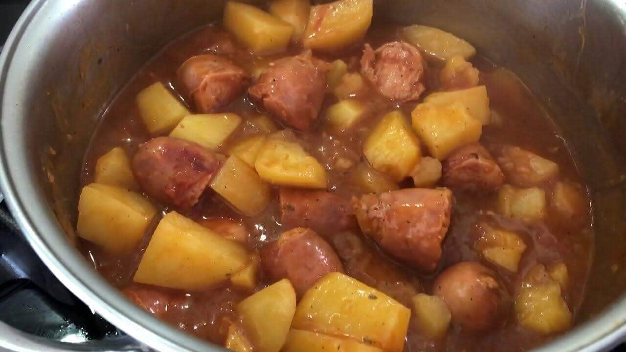 receita de ensopado de linguiça com batata