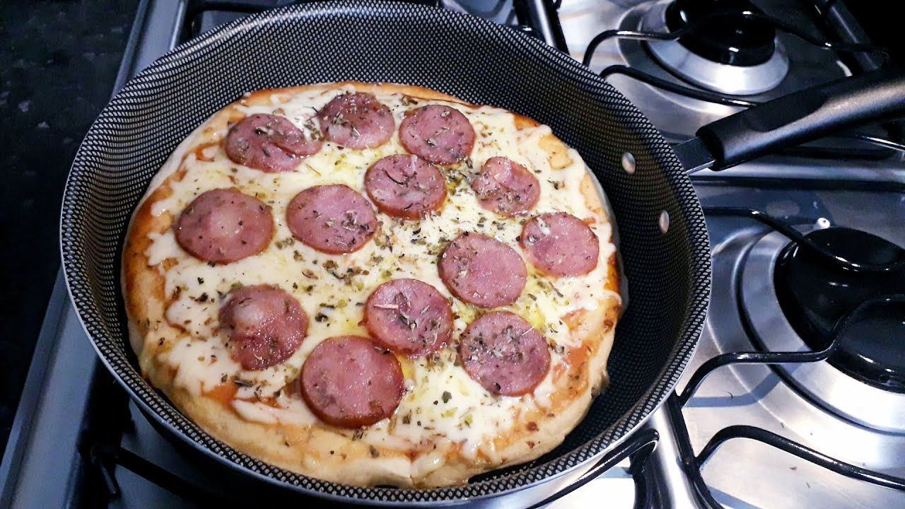 como fazer pizza de frigideira