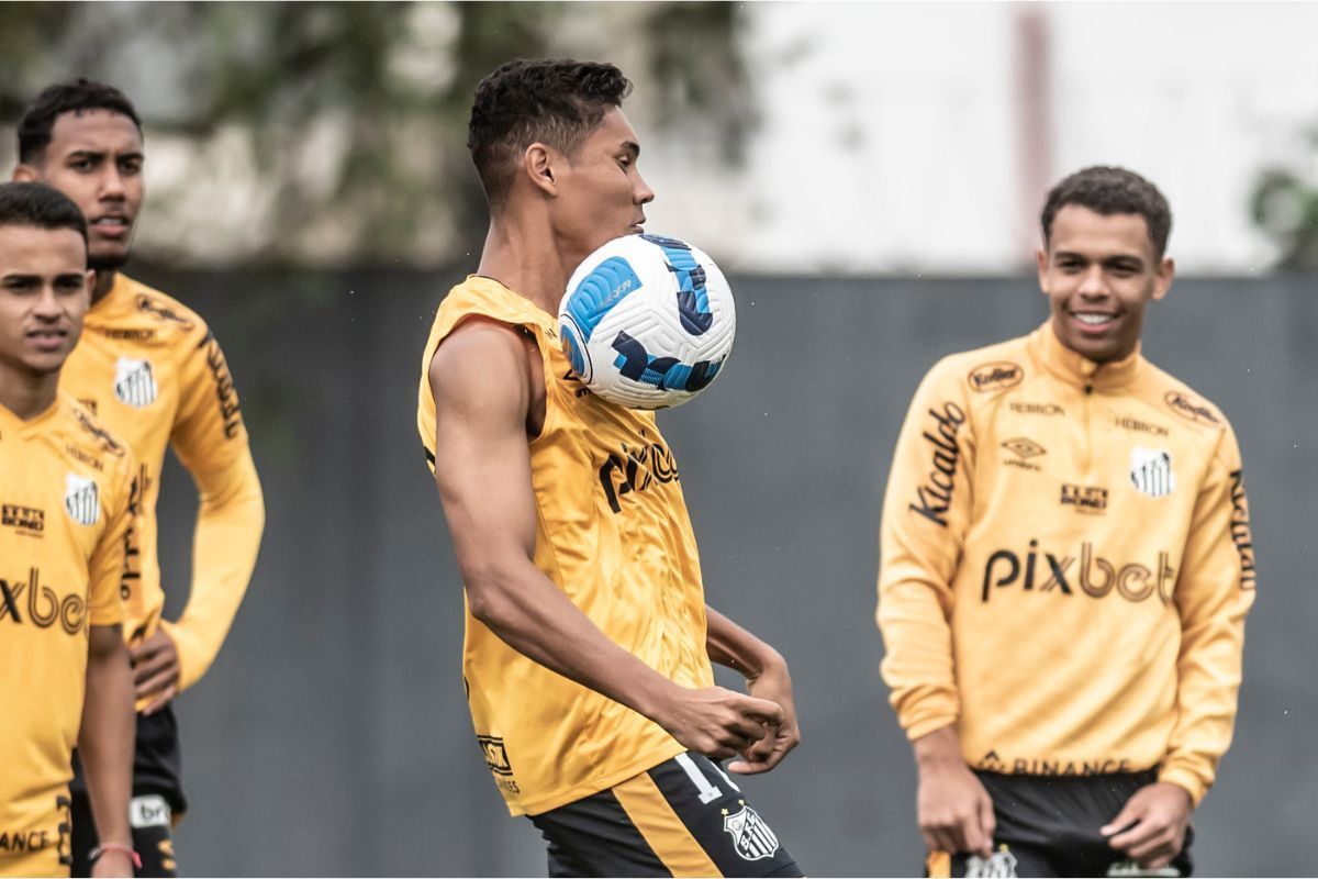 Balieiro em treino do Santos. Foto: Ivan Storti/Santos FC