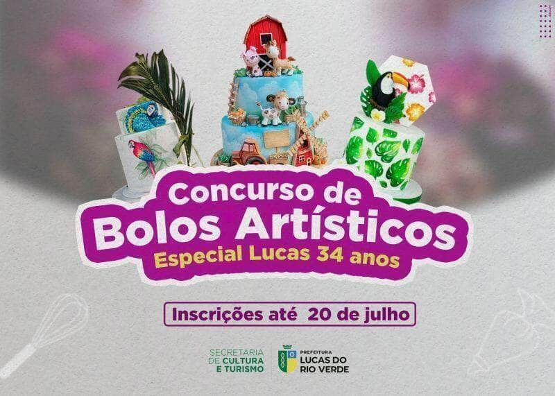 cultura abre inscricoes para concurso de bolos artisticos para o aniversario de lucas do rio verde