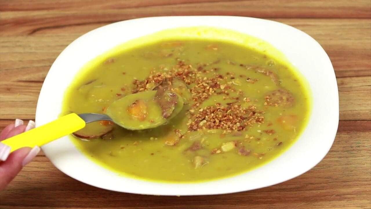 como fazer sopa de ervilha seca