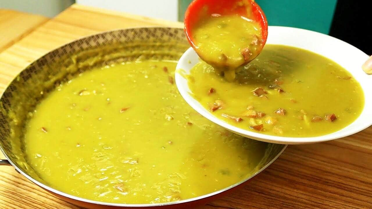 receita de sopa de ervilha com calabresa