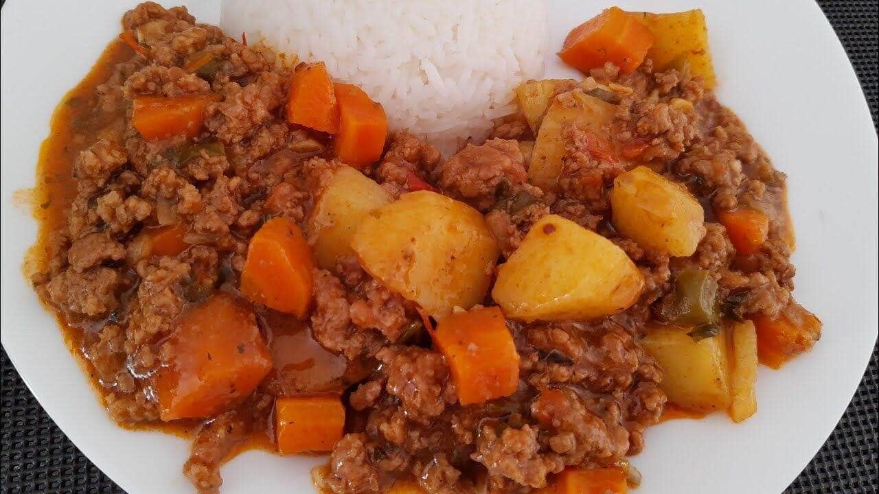 como fazer carne moída com batata