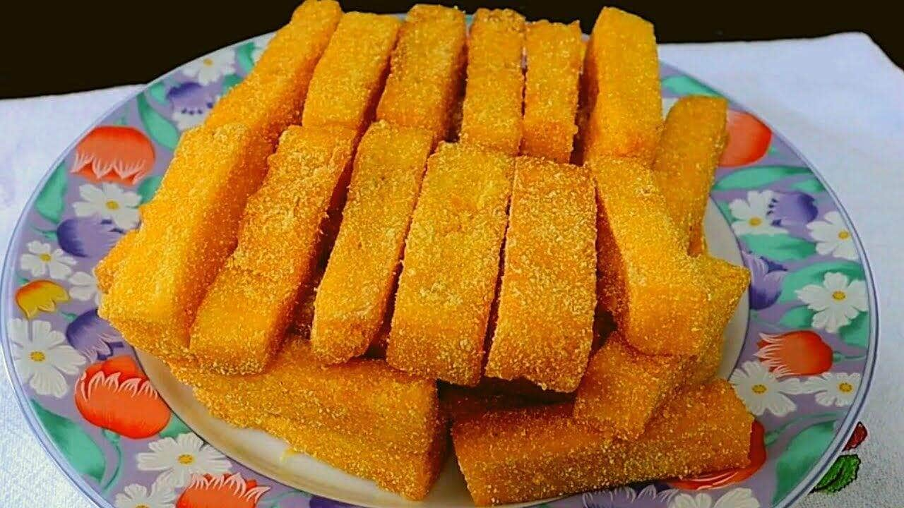 como fazer polenta frita