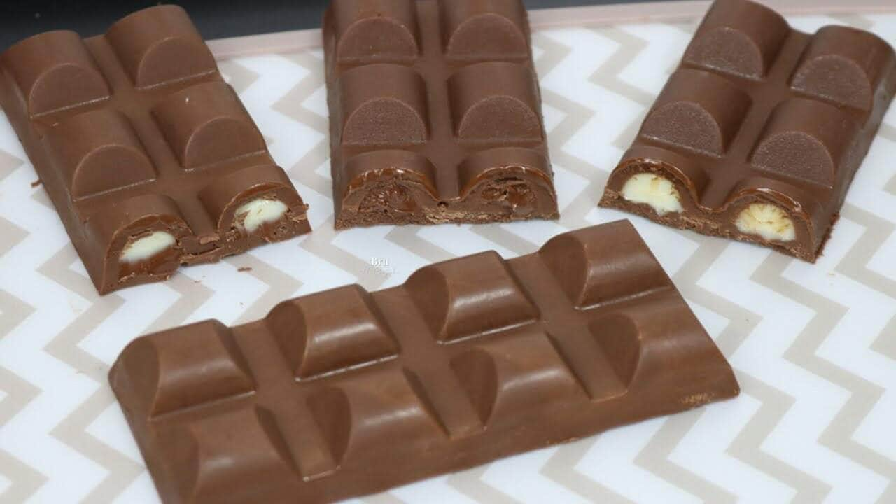 como fazer barra de chocolate recheada