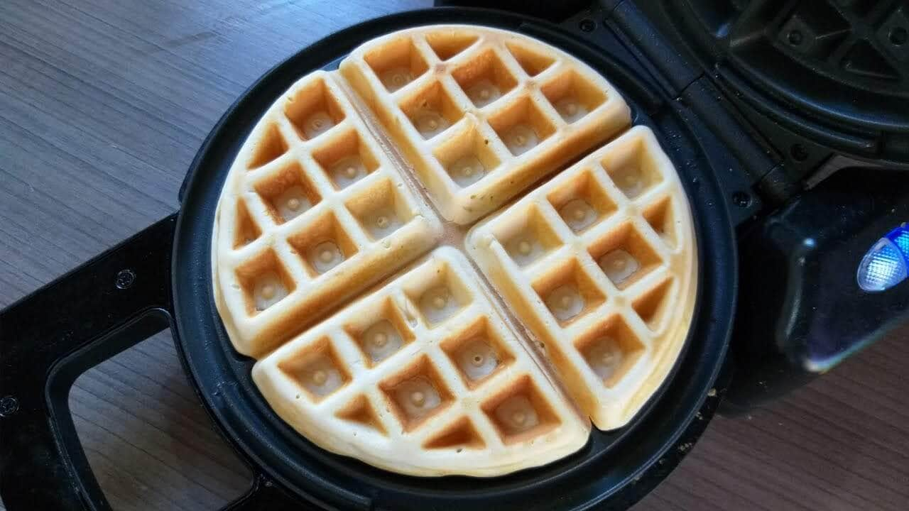 receita de waffle simples