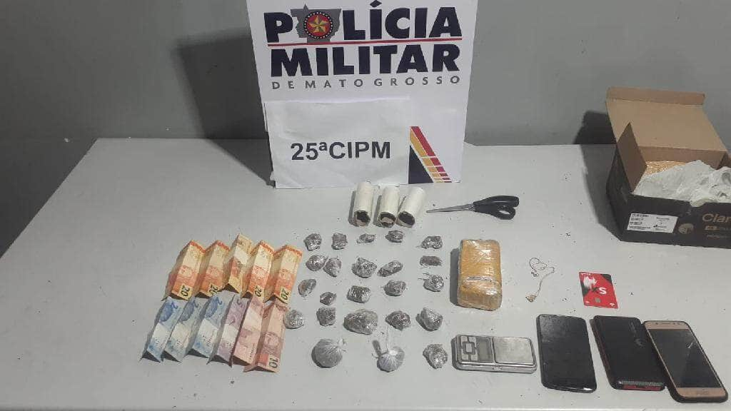 pm prende casal com mais de 20 porcoes de maconha em varzea grande