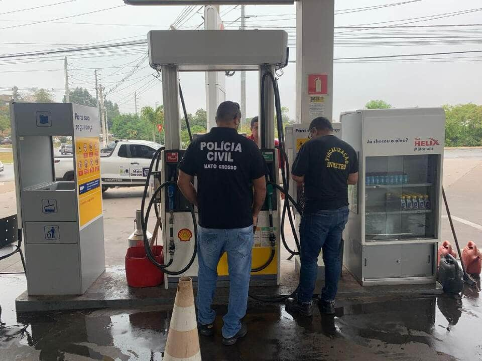 policia civil e ipem combatem fraudes em bombas de postos de combustiveis de cuiaba e vg