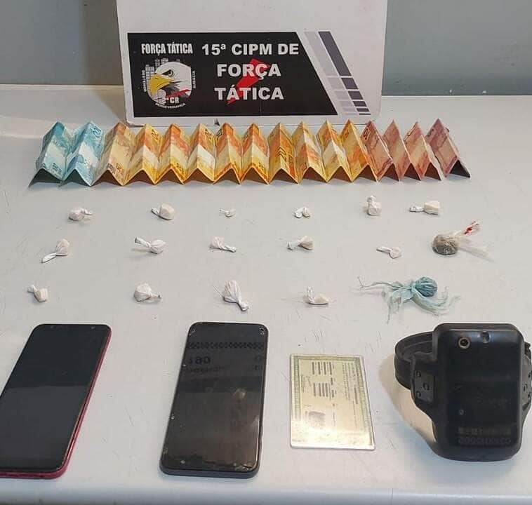 policia militar prende casal com 15 porcoes de cocaina em varzea grande