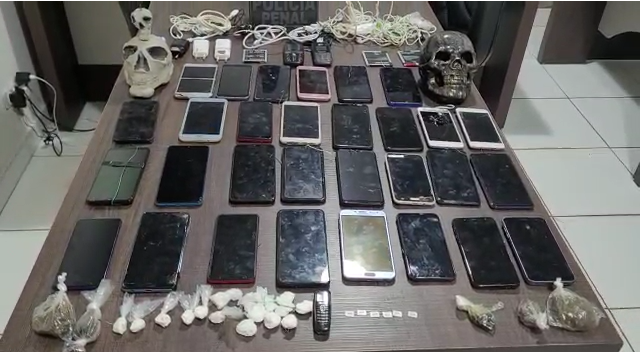 policia penal apreende 33 celulares durante revista na penitenciaria mata grande