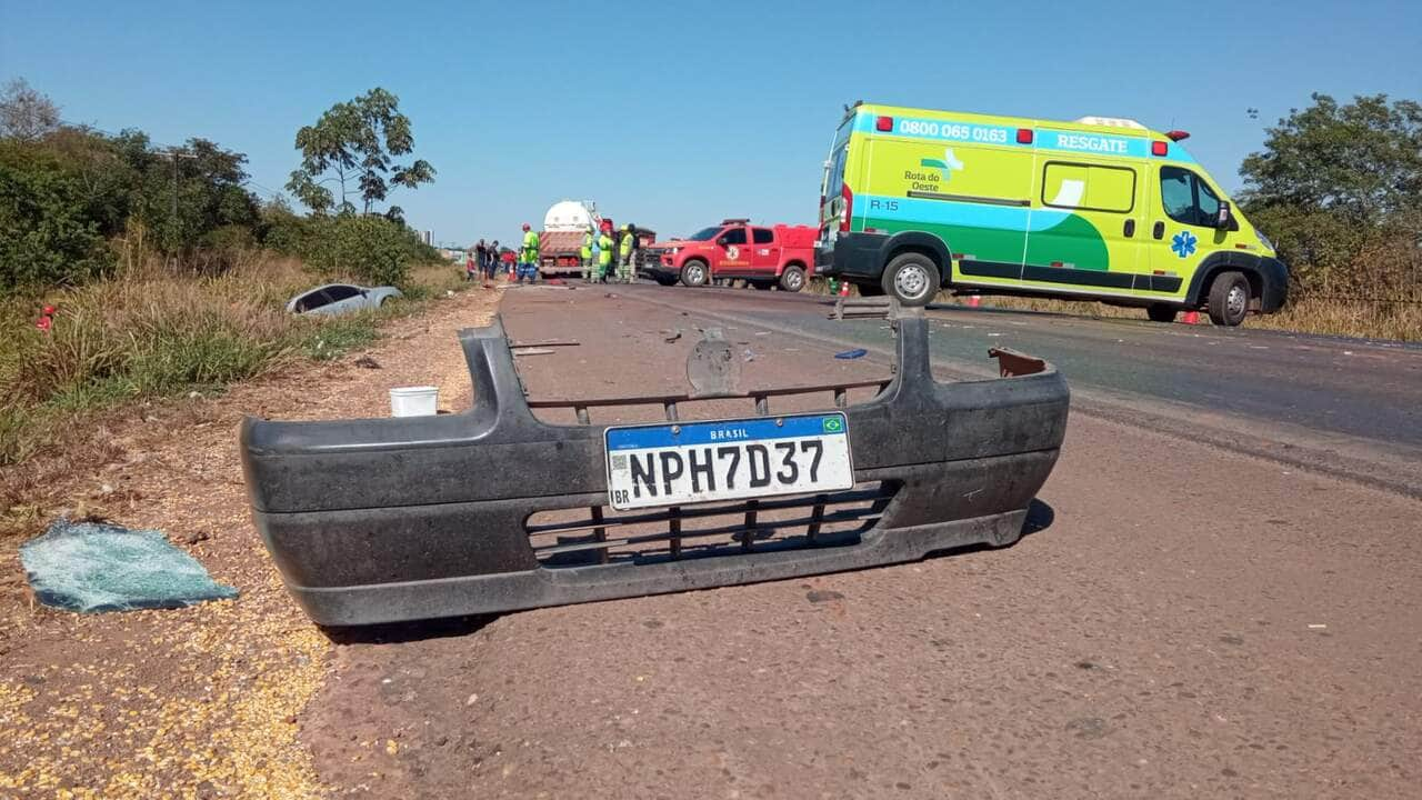 Identificadas vítimas de grave acidente na BR-163; Casal e filho estavam no Fiat Uno