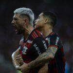 arrascaeta desequilibra e flamengo faz placar para chegar as quartas