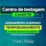 atendimentos do centro de testagem sao suspensos pela baixa procura