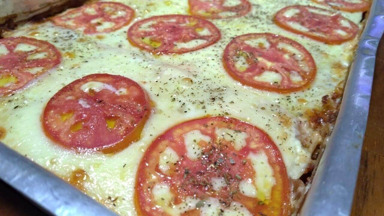 pizza de pão de forma