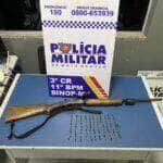 pm prende homem com arma de fogo e 102 municoes em sinop