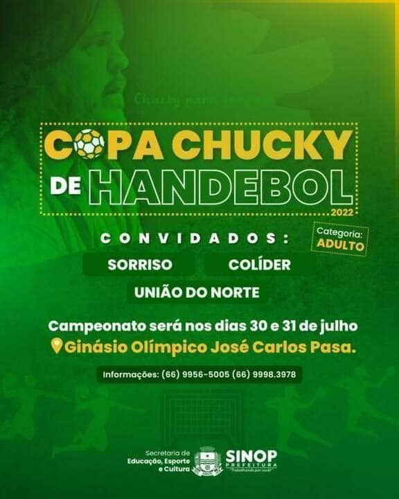 sorriso disputa 1ª copa chuck de handebol no fim de semana