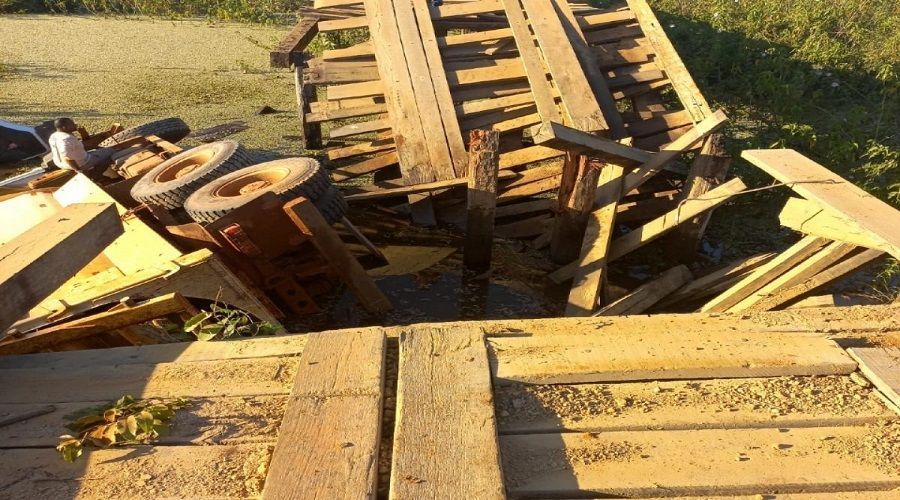 Ponte desaba e deixa duas pessoas mortas em Mato Grosso
