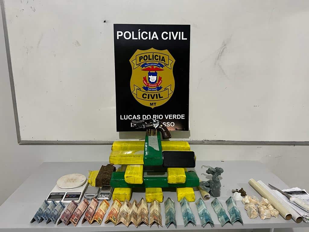 Polícia Civil apreende mais de 10 kg de droga em Lucas do Rio Verde