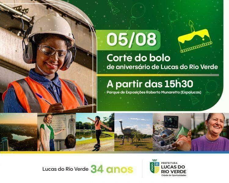 aniversario de lucas do rio verde tera distribuicao de bolo nesta sexta feira 05