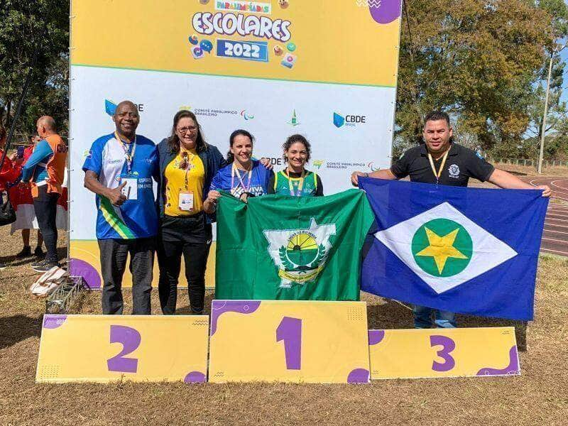 atleta de lucas do rio verde conquista duas medalhas de ouro na paralimpiadas escolares